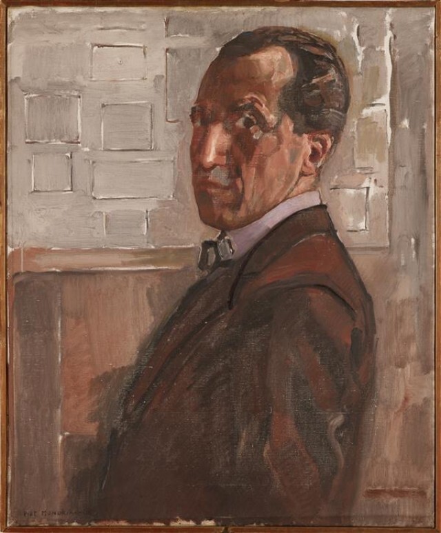 Piet Mondrian, painted self-portrait of 1918